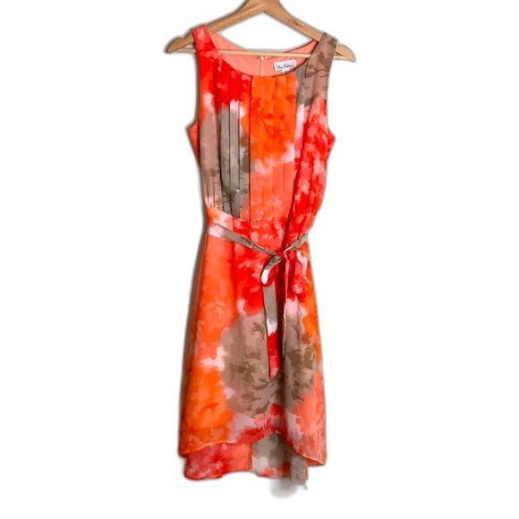 Olivia Matthews Women's Dress Coral/Peach Round-neck Sleeveless size 6 - Picture 1 of 12